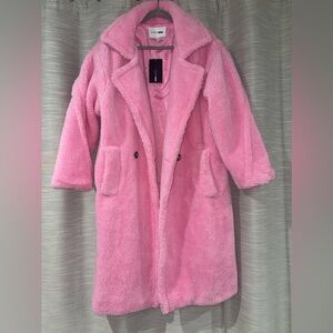 Pink teddy coat